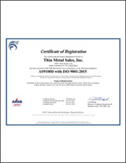 AS9100D / ISO 9001:2015 certified